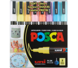Posca Uniwersalny zestaw akrylowych markerów 0,9 - 1,3 mm Mix pastelowych kolorów 8 sztuk PC-3M