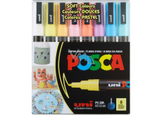 Posca Uniwersalny zestaw akrylowych markerów 0,9 - 1,3 mm Mix pastelowych kolorów 8 sztuk PC-3M