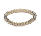 Bransoletka z czarnego onyksu elastyczna naturalny kamień, kuleczka 6 mm / 16 -17 cm, idealny do dopasowania