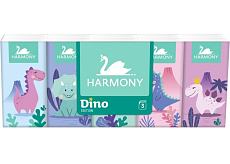 Harmony Dino 3-warstwowe chusteczki papierowe dla dzieci, 10× 10 sztuk