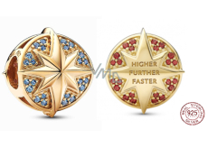 Charm Srebrny 925 Marvel Emblemat Captain, koralik na bransoletkę