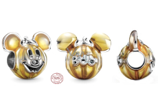 Charm Srebrna 925 Disney Mickey Mouse w kształcie dyni, koralik na bransoletkę Halloween