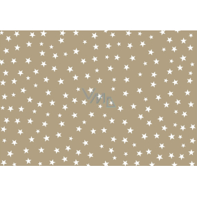 Papier do pakowania prezentów 70 x 200 cm Świąteczny KRAFT Gwiazdki