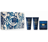 Versace Eau Fraiche Extreme Pour Homme parfémovaná voda 50 ml + balzám po holení 50 ml + sprchový gel 50 ml, dárková sada pro muže