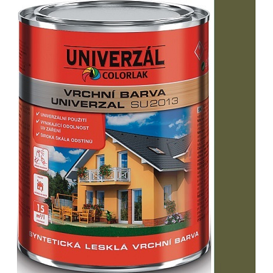 Colorlak Univerzal SU2013 syntetick lesklá vrchní barva Zelená khaki 0,6 l