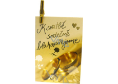 Nekupto Dárková kartička K svatbě serdecznie gratulujemy 7 x 5,5 cm 1 sztuka