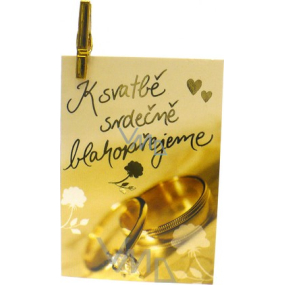 Nekupto Dárková kartička K svatbě serdecznie gratulujemy 7 x 5,5 cm 1 sztuka Nekupto Dárková kartička K svatbě serdecznie gratulujemy 7 x 5,5 cm 1 sztuka