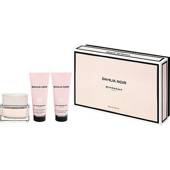Givenchy Dahlia Noir toaletní voda 50 ml + sprchový gel 75 ml + tělové mléko 75 ml, dárková sada