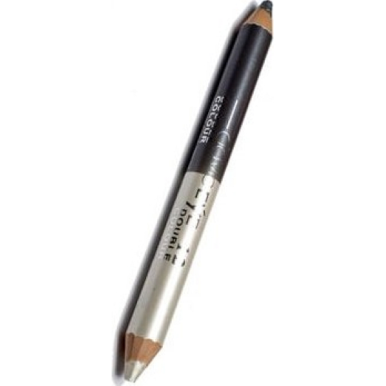 Princessa Davis Eye Double Colour cienie do oczu w kredce + temperówka 012 szary i biały 6 g