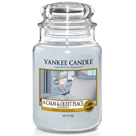 Yankee Candle A Calm & Quiet Place - Spokojone i ciche miejsce vonna świeczka Classic duża szklana 623 g