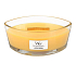 WoodWick Seaside Mimosa - Mimóza na pobřeží vonná svíčka s dřevěným širokým knotem a víčkem sklo loď 453 g