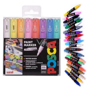Posca Uniwersalny zestaw markerów akrylowych 0,7 - 1 mm Kolory pastelowe 8 sztuk PC-1M Posca Uniwersalny zestaw markerów akrylowych 0,7 - 1 mm Kolory pastelowe 8 sztuk PC-1M
