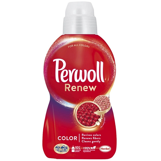Perwoll Renew Color prací gel na barevné prádlo, ochrana před ztrátou tvaru a zachování intenzity barvy 18 dávek 0,99 l
