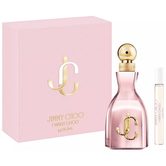 Jimmy Choo I want Choo With Love parfémovaná voda 60 ml + parfémovaná voda 10 ml, dárková sada pro ženy