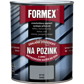 Formex S2003 podkład na ocynk podstawowy kolor na metal, 0110 szary, 600 ml Formex S2003 podkład na ocynk podstawowy kolor na metal, 0110 szary, 600 ml
