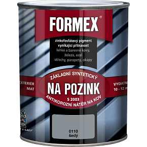 Formex S2003 podkład na ocynk podstawowy kolor na metal, 0110 szary, 600 ml