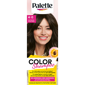 Palette Color Shampoo farba do włosów 4-0 Ciemny brąz, 50 ml