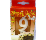 Happy light Świeczka urodzinowa cyfra 9 w pudełku