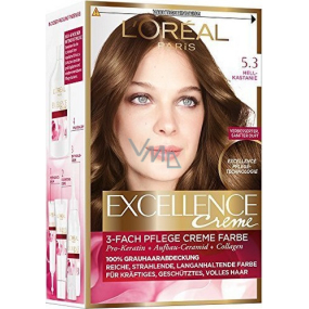Loreal Paris Excellence Creme barva na vlasy 5.3 hnědá světlá zlatá Loreal Paris Excellence Creme barva na vlasy 5.3 hnědá světlá zlatá