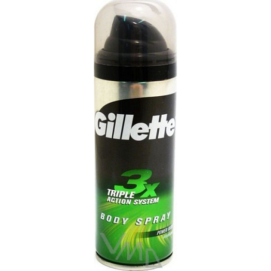 Gillette 3x Triple Protection System Power Rush deodorant sprej pro muže 150 ml