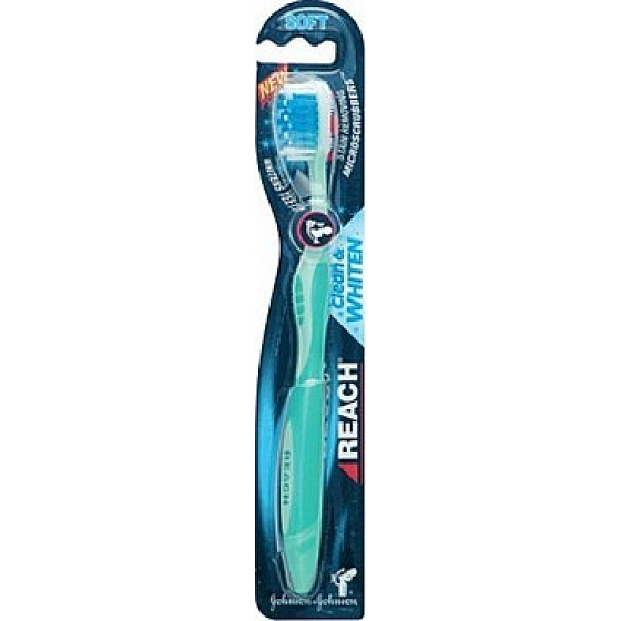 Listerine Reach Clean & Whiten měkký zubní kartáček 1 kus