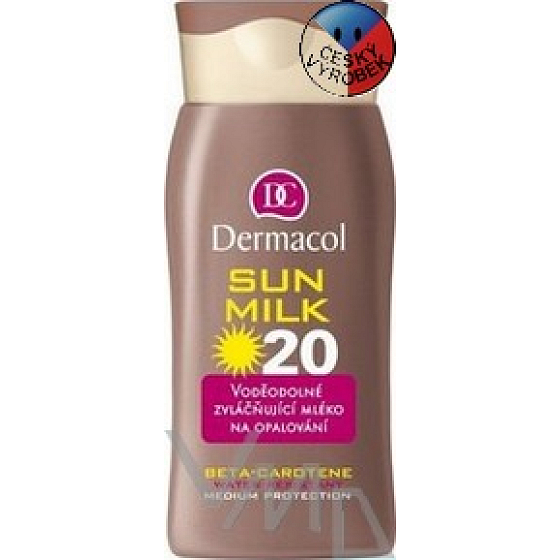 Dermacol Sun Milk SPF20 voděodolné zvláčňující mléko na opalování 200 ml