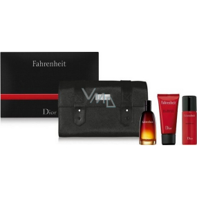 Christian Dior Fahrenheit toaletní voda 100 ml + deodorant sprej 50 ml + sprchový gel 75 ml, dárková sada