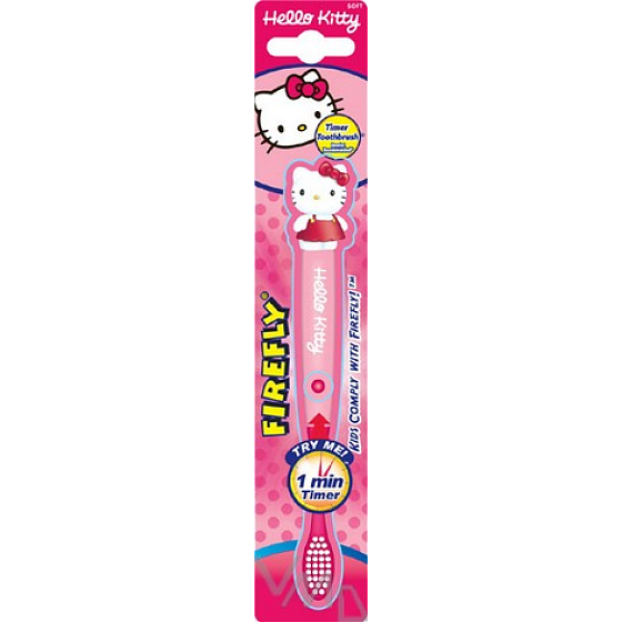 Firefly Hello Kitty blikající kartáček na zuby s časovačem 1 minuty pro děti 1 kus
