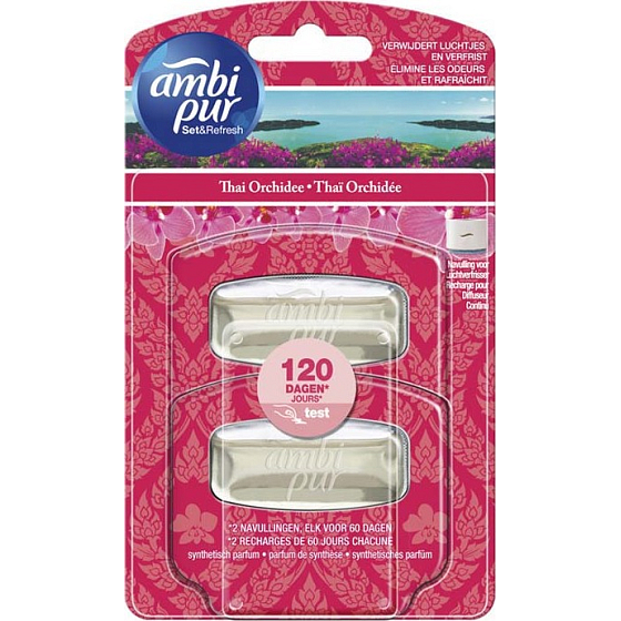 Ambi Pur Non Stop Fresh Thai Orchid osvěžovač vzduchu náplň 2 x 5,5 ml
