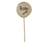 Bohemia Gifts Drewniany ząb do ziół z nadrukiem - Paździoch średnica kółka wynosi 5 - 8 cm