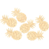 Ananas drewniany żółty 6 cm, 6 sztuk