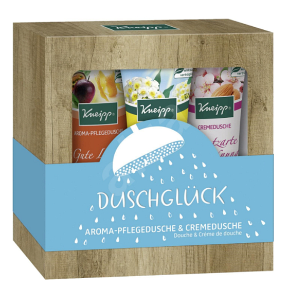 Kneipp Radość z życia żel pod prysznic 75 ml + Kwiaty migdałowca żel pod prysznic 75 ml + Dobra nastrój żel pod prysznic 75 ml, zestaw prezentowy
