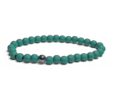 Hematyt gumowany elastyczny bransoletka naturalny kamień, kulka 6 mm / 16 - 17 cm, kamień zdrowej krwi