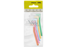 Spokar XML szczoteczki międzyzębowe, zestaw rozmiarów 0,4 – 0,8 mm, 5 sztuk