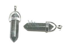 Wahadło Chalcedon sześciokątny przekrój naturalny kamień 41 x 13 mm, kamień miłości, radości