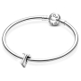Charm Srebrna 925 Litera T, koralik na bransoletkę