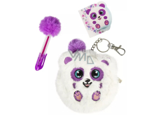 Albi 3w1 Pluszowe etui z długopisem i notatnikiem Panda