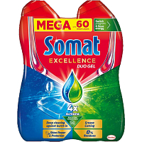 Somat Excellence Duo żel do zmywarki do naczyń, 2× 540 ml, 60 dawek