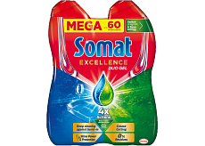 Somat Excellence Duo żel do zmywarki do naczyń, 2× 540 ml, 60 dawek