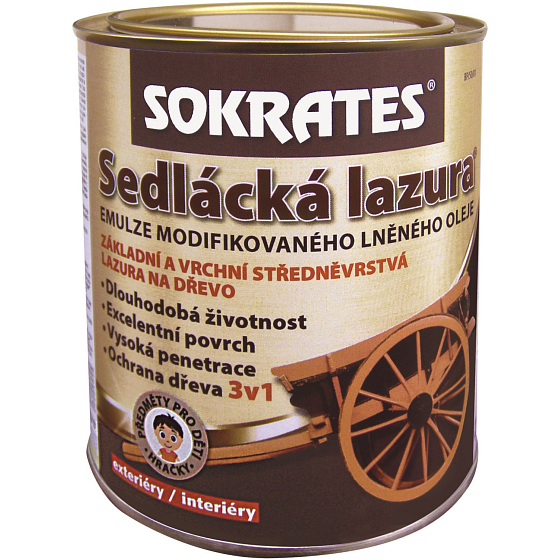 Sokrates Lazura dla drewna, orzech ciemny 0,7 kg