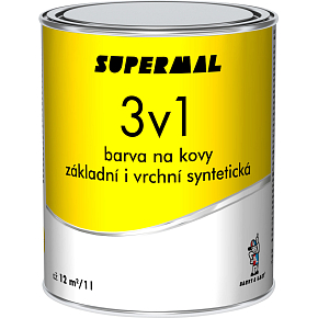 Supermal 3v1 S2177 0840 czerwono-brązowa górna syntetyczna farba do metali, 0,6 l Supermal 3v1 S2177 0840 czerwono-brązowa górna syntetyczna farba do metali, 0,6 l