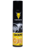 Coyote Cockpit Pomarańcz antystatyczny, czyści i pielęgnuje plastik, skórę, gumę, drewno, skórę ekologiczną w wnętrzu pojazdu 400 ml spray