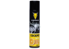 Coyote Cockpit Pomarańcz antystatyczny, czyści i pielęgnuje plastik, skórę, gumę, drewno, skórę ekologiczną w wnętrzu pojazdu 400 ml spray