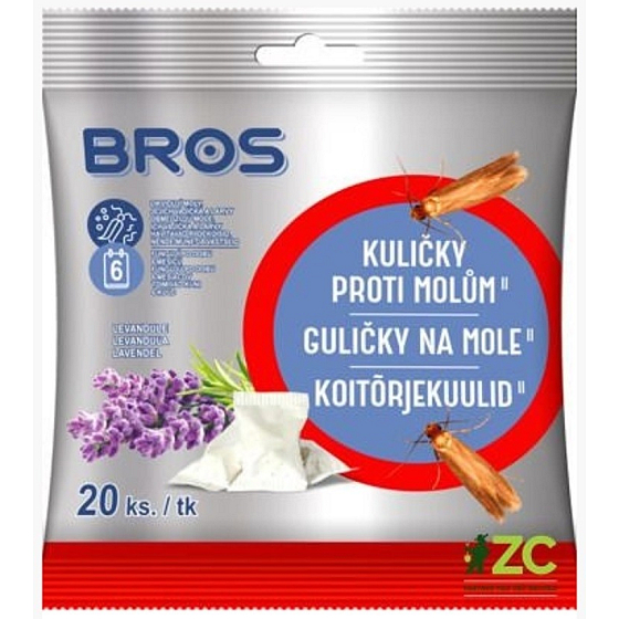 Bros Kule przeciw molom z lawendą 20 sztuk