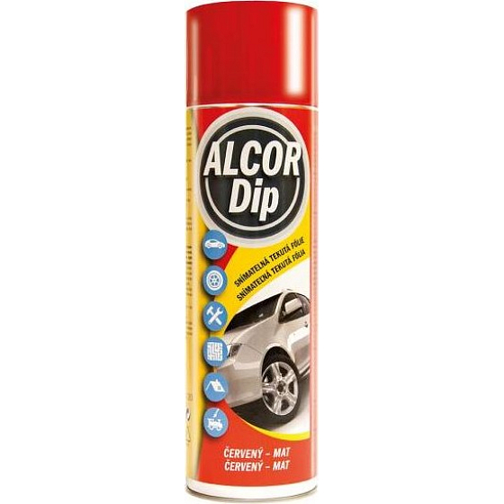 Alcor Dip snímatelná tekutá fólie Červený - mat 500 ml sprej
