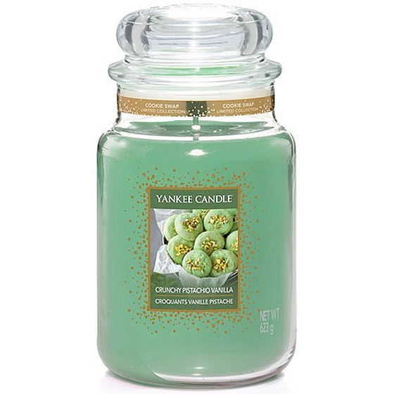 Yankee Candle Crunchy Pistachio Vanilla - Pistácie a vanilka vonná svíčka Classic velká sklo 623 g