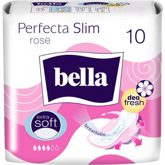 Bella Perfecta Slim Rose ultracienkie wkładki higieniczne z skrzydełkami 10 sztuk