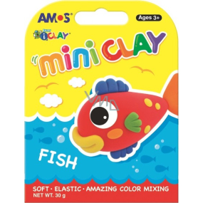 Amos I-Clay Mini Clay Modelovací schnoucí hmota Ryba 4 barvy x 7,5 g Amos I-Clay Mini Clay Modelovací schnoucí hmota Ryba 4 barvy x 7,5 g