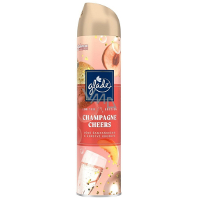Glade Champagne Cheers z nutą szampana i świeżego brzoskwiniowego odświeżacza powietrza spray 300 ml