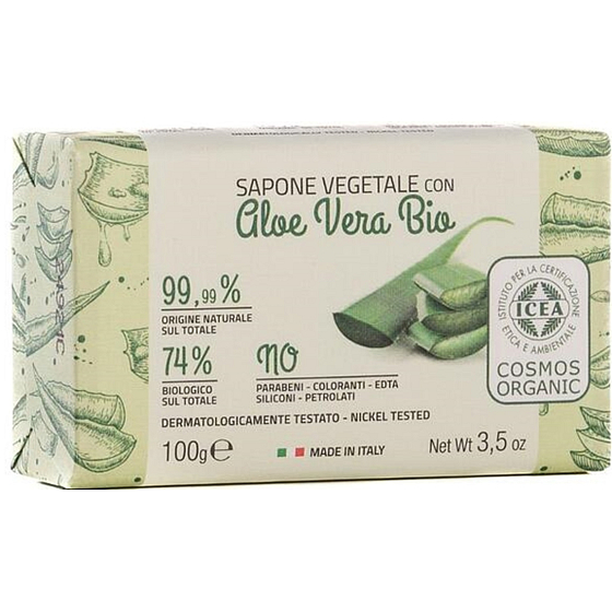 Iteritalia Bio Aloe Vera naturalne mydło toaletowe 100 g